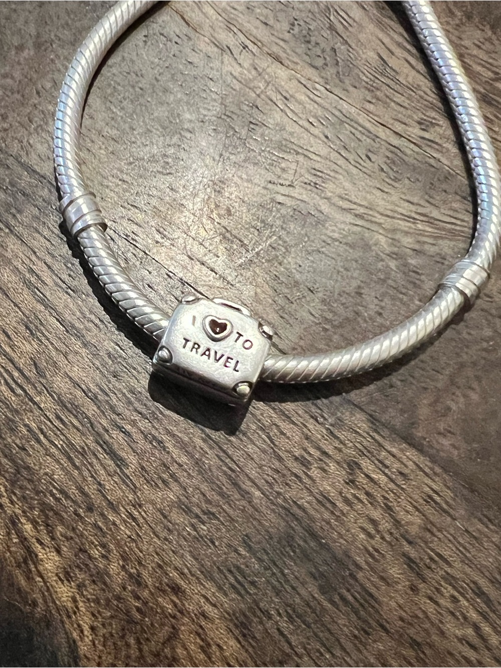 Pandora Silver 'Love to Travel' Charm